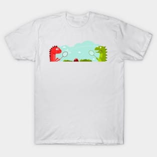 Dinosaur Badminton T-Shirt